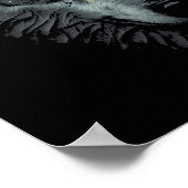 Poster Solely Wolf visage noir (Coin)