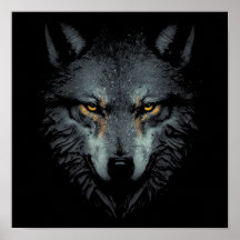 Solely Wolf visage noir