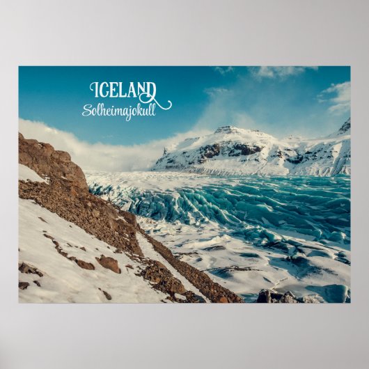Poster Solheimajokull, Islande (Devant)