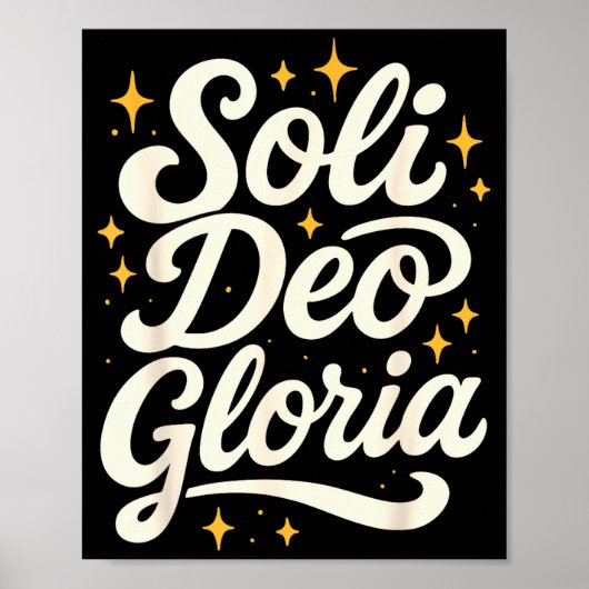 Poster Soli Deo Gloria Reformed Christian Theology Design (Devant)