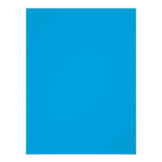 Poster Solid Cyan Blue Background  (Devant)