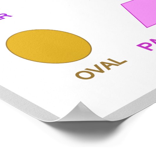 Poster solid shapes back to school kids learning (Coin)
