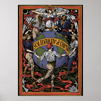 Poster Solidarité du travail en couleur Walter Crane Soci