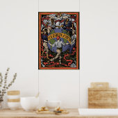 Poster Solidarité du travail en couleur Walter Crane Soci (Cuisine)