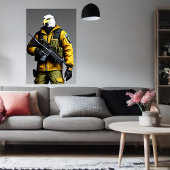 Poster Solider anthropomorphique d'aigle | Art AI