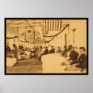 Poster Soliders blessés à l'hôpital Carré Armory DC 1864
