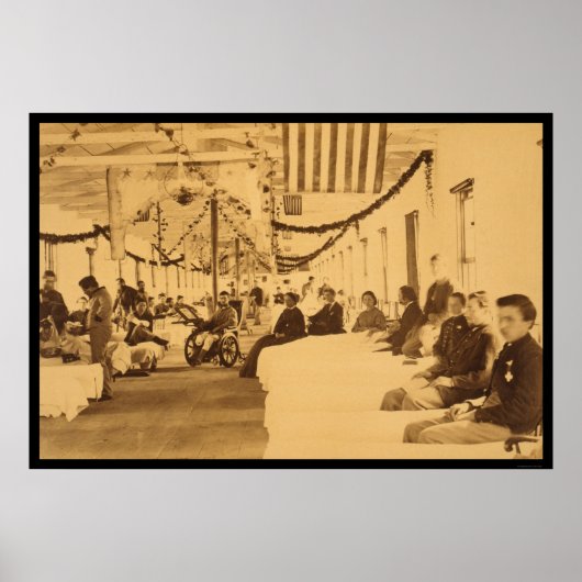 Poster Soliders blessés à l'hôpital Carré Armory DC 1864 (Devant)