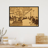 Poster Soliders blessés à l'hôpital Carré Armory DC 1864 (Cuisine)