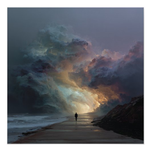 Poster Solitary Walker Storm Cloud Gateway (Devant)