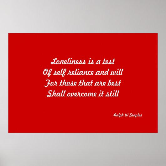 Poster Solitude (Devant)