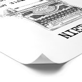 Poster SOLITUDE citation noir et blanc de Nietzsche (Coin)