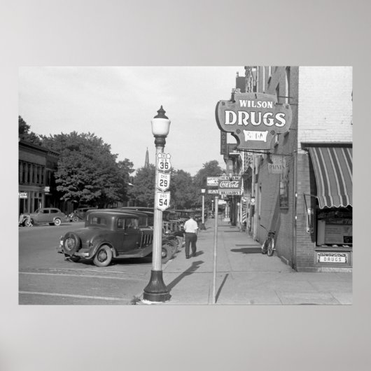 Poster Solitude des petites villes, années 30 (Devant)