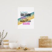 Poster Solitude et foule Introvert Nietzsche citation (Cuisine)