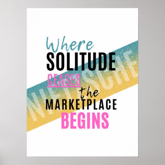 Poster Solitude et foule Introvert Nietzsche citation