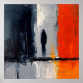 Poster Solitude – Figure abstrait dans le silence urbain (Devant)