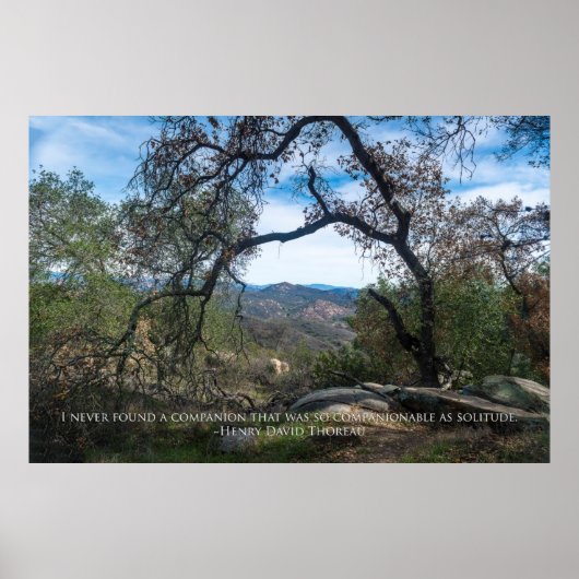 Poster Solitude - Henry David Thoreau (Devant)