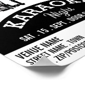 Poster Solo Singer, Karaoke Event Publicité (Coin)