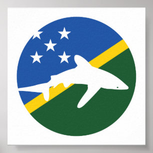 Poster Solomon Island Shark Solomon Islander National