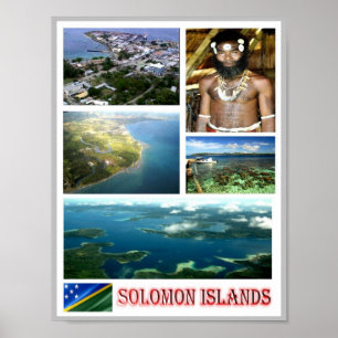 Poster Solomon Islands - Mosaic -