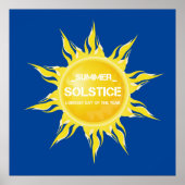 Poster Solstice d'été bleu le plus long jour de l'année (Devant)