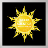 Poster Solstice d'été noir le plus long jour de l'année (Devant)