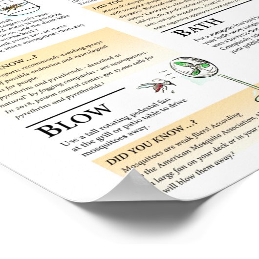 Poster Solutions pour moustiques respectueuses de la faun (Coin)