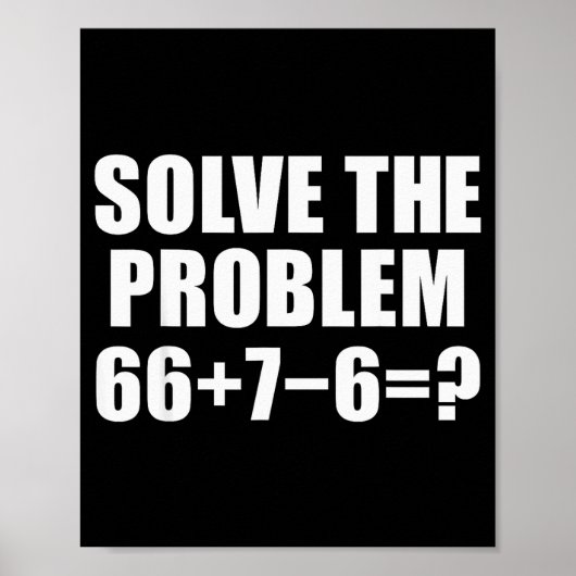 Poster Solve The Problem 67 Meme Six Seven Elementary Mat (Devant)