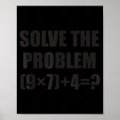 Poster Solve The Problem Funny 67 Meme Brainrot Math Teac (Devant)