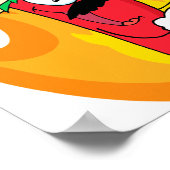 Poster Sombrero Chile Pepper Holding Pizza (Coin)