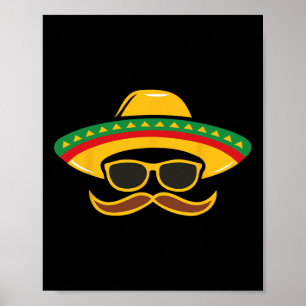 Poster Sombrero Face Cinco De Mayo Mexicaine Enfants Garç