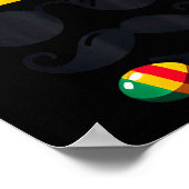 Poster Sombrero Face Cinco De Mayo Mustache Fiesta Men Bo (Coin)