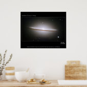 Poster Sombrero Galaxy, la plus grande mosaïque de Hubble (Cuisine)