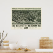 Poster Somers-Point, carte panoramique NJ - 1925 (Cuisine)