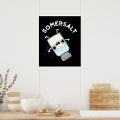 Poster Somersel Funny Somersault Salt Pun Dark BG (Cuisine)