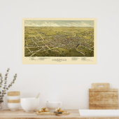 Poster Somerville, NJ Carte panoramique - 1882 (Cuisine)