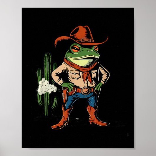 Poster Sometimes I Just Be Farting Funny Cowboy Frog (Devant)