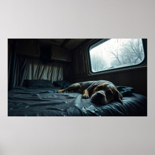 Poster Sommeil de chien RV rêveur (Devant)