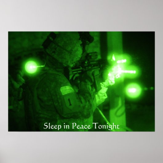 Poster Sommeil en paix ce soir militaire (Devant)
