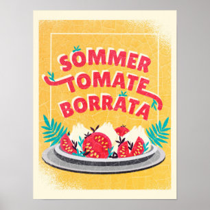 Poster Sommer Tomate Borratta