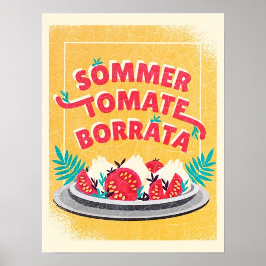 Poster Sommer Tomate Borratta (Devant)
