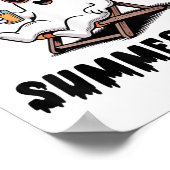 Poster Sommerween mignon Fantôme Éffrayant Avec Vibes D'É (Coin)