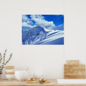 Poster sommet de la montagne enneigée (Cuisine)