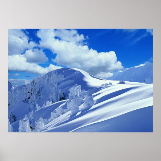 Poster sommet de la montagne enneigée (Devant)