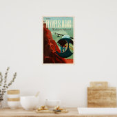 Poster SOMMET OLYMPUS MONS Tour SpaceX Retro Mars Colonie (Cuisine)