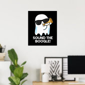 Poster Son Boogle Funny Ghost Bugle Pun Dark BG (Bureau à domicile)