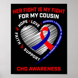 Poster Son combat Cousine Sensibilisation à la cardiopath