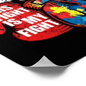 Poster Son Combat Est Ma Boxe Fight Sensibilisation sur l (Coin)