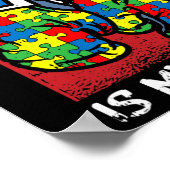 Poster Son Combat Est Mon Boxe De Boxe De Sensibilisation (Coin)