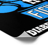 Poster Son combat est mon boxe de combat Glove Diabetes A (Coin)