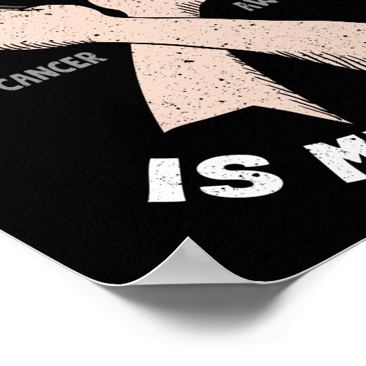 Poster Son Combat Est Mon Cerveau Feu Tumor Gris Ribbon (Coin)